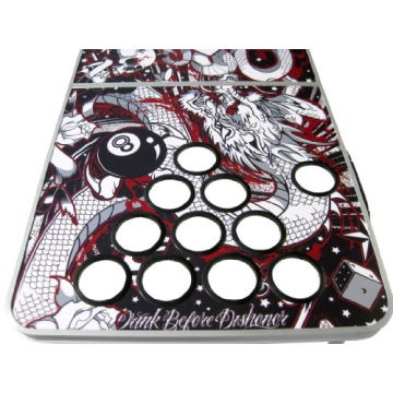Tattoo Portable Beer Pong Table with Cool Cup Holes