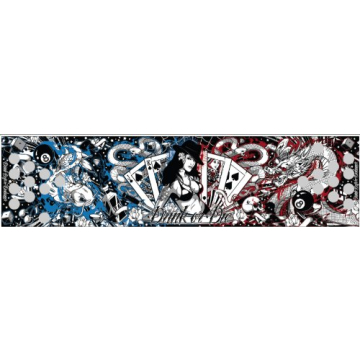 Tattoo Portable Beer Pong Table with Cool Cup Holes