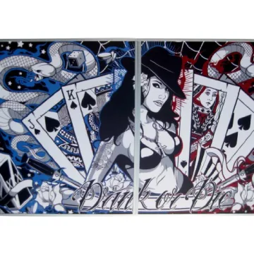 Tattoo Portable Beer Pong Table with Cool Cup Holes