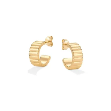 PAVOI 14K Gold Chunky Hoop Earrings Luxe Comfort Style