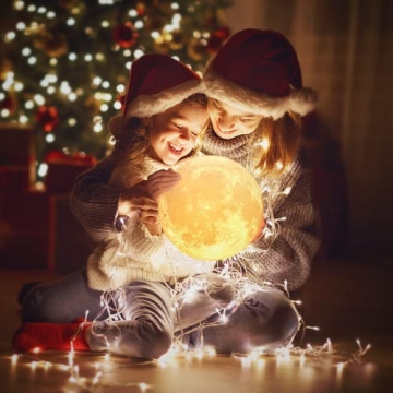 Magical 3D Moon Lamp - Dimmable Touch Control Night Light