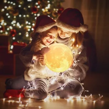 Magical 3D Moon Lamp - Dimmable Touch Control Night Light