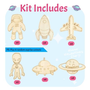 GEECOZYLIFE Kids Valentine's Day Craft Kits - 28 Pack