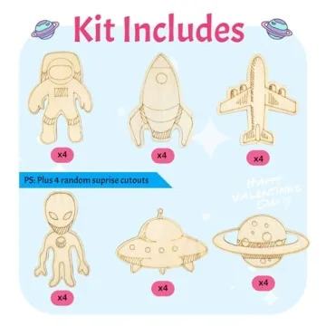 GEECOZYLIFE Kids Valentine's Day Craft Kits - 28 Pack