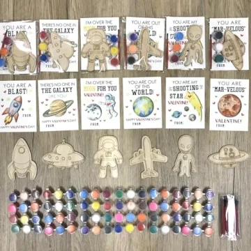 GEECOZYLIFE Kids Valentine's Day Craft Kits - 28 Pack