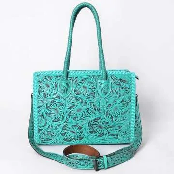 American Darling Handcrafted Leather Tooled Tote for Women
