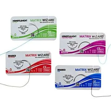 Emergency Suture Kit with Sterile Threads and Tools - 28PK