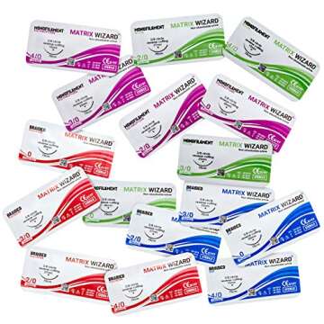 Emergency Suture Kit with Sterile Threads and Tools - 28PK