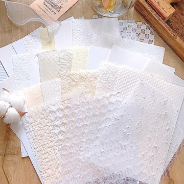 Aromoty 30 Sheets Textured Paper Set for DIY Crafts