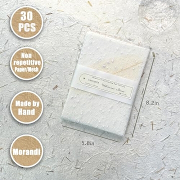 Aromoty 30 Sheets Textured Paper Set for DIY Crafts