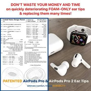 CharJenPro Memory Foam Ear Tips for AirPods Pro