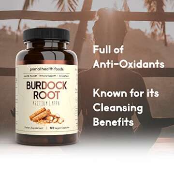 Organic Burdock Root Capsules for Immune and Skin Support