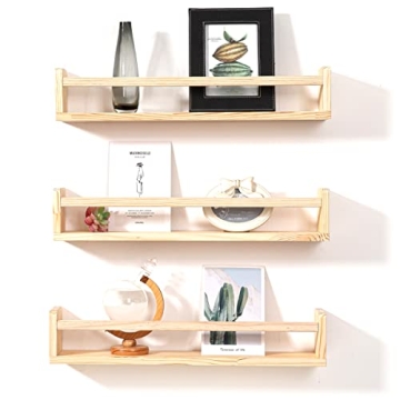 MBYD Floating Bookshelves – Handmade Natural Wood Shelves