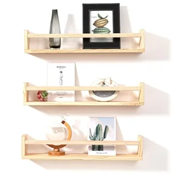 MBYD Floating Bookshelves – Handmade Natural Wood Shelves