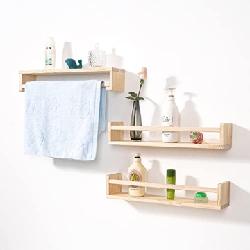 MBYD Floating Bookshelves – Handmade Natural Wood Shelves
