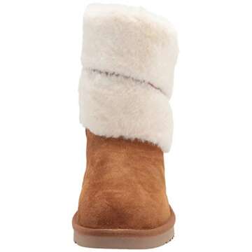 Koolaburra by UGG Women's Dezi Short Mid Calf Boot, Chestnut, 9 US