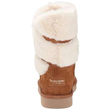 Koolaburra by UGG Women's Dezi Short Mid Calf Boot, Chestnut, 9 US