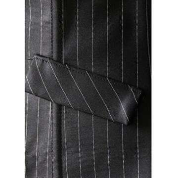 jutrisujo Overbust Corsets and Bustiers Lingerie for Women Striped Plus Size Zipper Sexy Gothic Office, 5802-black, M(For Waist 26-27inch)