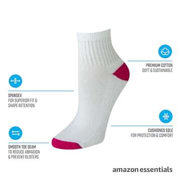 Comfortable Women's Cotton Ankle Socks - Pack of 10