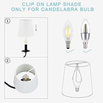 LAMPWELL VALO Clip-on Chandelier Fabric Lamp Shades,Set of 6,Small Barrel,5.2"×4"×H5.2",Linen, Handmade,Traditional Decorative,ONLY FOR CANDLE BULB,White