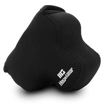 Megagear MG1036 Ultra Light Neoprene Camera Case Compatible With Canon Eos M50 Mark Iı (15-45MM), M50, M5 (15-45MM) - Black, PU Leather