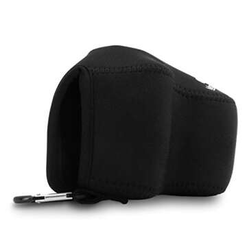 Megagear MG1036 Ultra Light Neoprene Camera Case Compatible With Canon Eos M50 Mark Iı (15-45MM), M50, M5 (15-45MM) - Black, PU Leather