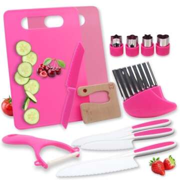 WaterSummer Montessori Kitchen Tools Toys Gifts for Kids Girls 3 4 5 6 7 8 9 10 years old, Real Cook...
