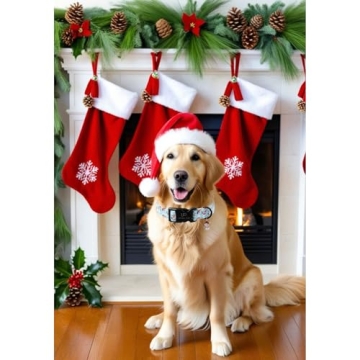 UP URARA PUP Snowman Dog Collar - Stylish Winter Accessory