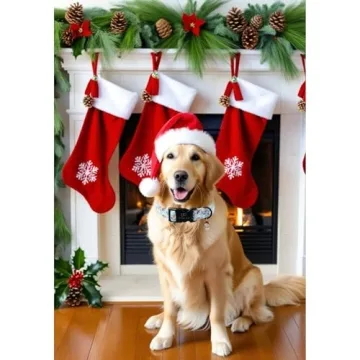 UP URARA PUP Snowman Dog Collar - Stylish Winter Accessory