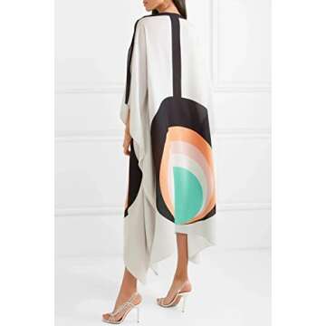 Elegant Women Casual Wear Calf Length Crepe Kaftan - Perfect for Beach and Parties