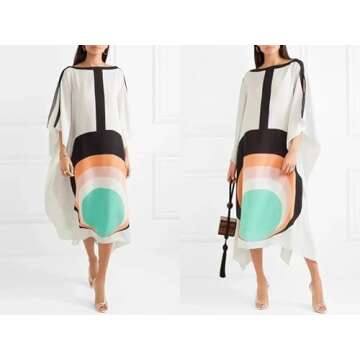 Elegant Women Calf Length Crepe Kaftan for All Occasions