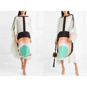 Elegant Women Calf Length Crepe Kaftan for All Occasions