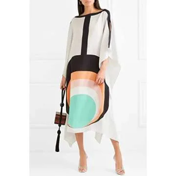 Elegant Women Calf Length Crepe Kaftan for All Occasions