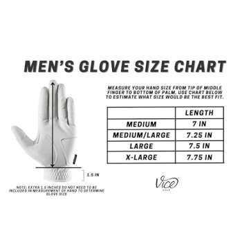 VICE Duro Golf Glove, Black