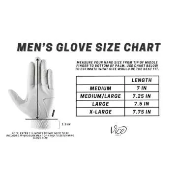 VICE Duro Golf Glove, Black