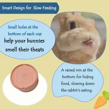 Mooydee Colorful Stacking Cups for Rabbits and Guinea Pigs