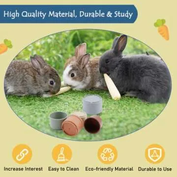 Mooydee Colorful Stacking Cups for Rabbits and Guinea Pigs