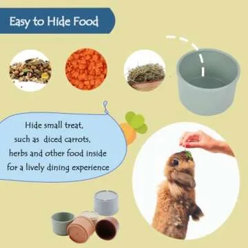 Mooydee Colorful Stacking Cups for Rabbits and Guinea Pigs