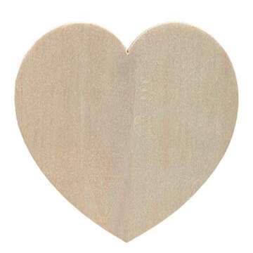 Creative Hobbies® Unfinished Wood Heart Cutout Shapes, Ready to Paint or Decorate, 3.5 Inch Wide | 12 Pack