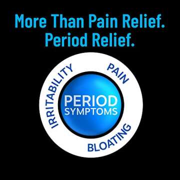 Pamprin Multi-Symptom Formula, with Acetaminophen, Menstrual Period Symptoms Relief including Cramps, Pain, Bloating, and Irritability 40 Caplets