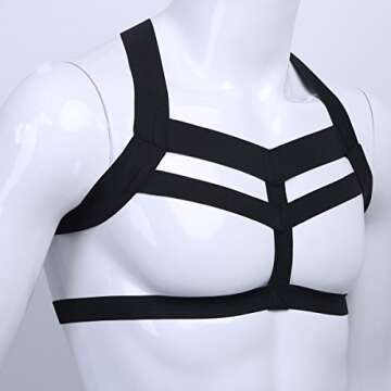 Stylish Nylon Body Chest Harness for Men - Nightlife Essential