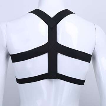 Stylish Nylon Body Chest Harness for Men - Nightlife Essential