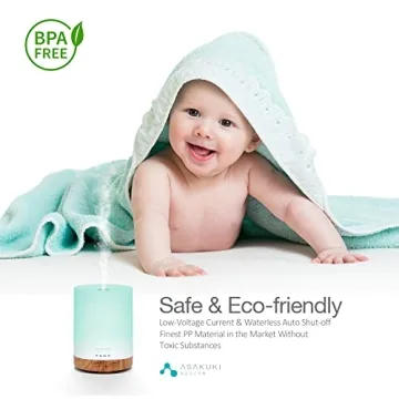 ASAKUKI 300ML Essential Oil Diffuser with LED Lights & Auto-Off