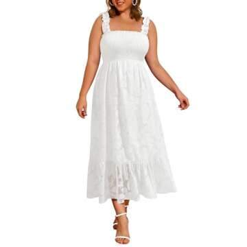 Women Plus Size Summer Maxi Floral Sundress for Beach Wear