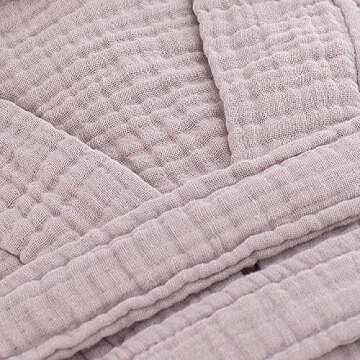 ORMES Muslin Unisex Bathrobe Women & Men, Turkish 100% Cotton Kimono Lightweight Robe | Long Robes S...