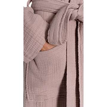 ORMES Muslin Unisex Bathrobe Women & Men, Turkish 100% Cotton Kimono Lightweight Robe | Long Robes Soft, Absorbent, Spa robes