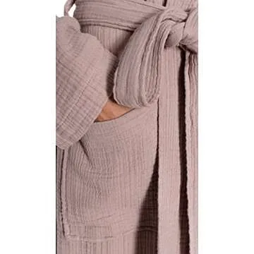 ORMES Muslin Unisex Bathrobe Women & Men, Turkish 100% Cotton Kimono Lightweight Robe | Long Robes Soft, Absorbent, Spa robes