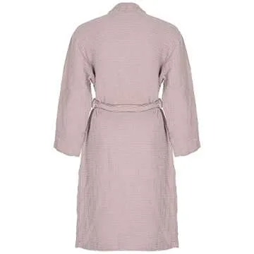 ORMES Muslin Unisex Bathrobe Women & Men, Turkish 100% Cotton Kimono Lightweight Robe | Long Robes Soft, Absorbent, Spa robes