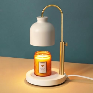Elegant Dimmable Candle Warmer Lamp with Timer - Safe & Stylish Home Decor