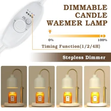 Dimmable Candle Warmer Lamp with Timer Elegant Home Decor
